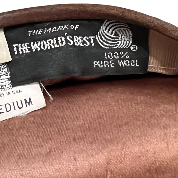 Vintage Schuman Sullivan Newsboy Cap 100% Pure Wool Medium Houndstooth Pattern M - Picture 3 of 5